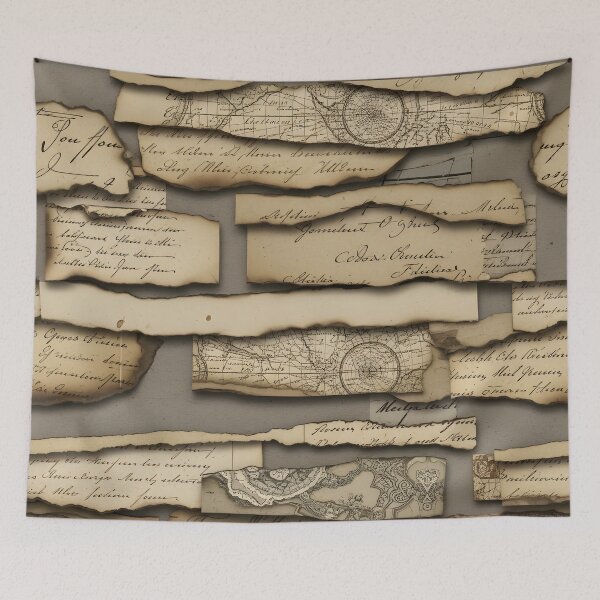 Item preview, Vintage Map Letter Collage designed and sold by Kaleidoscope Print.