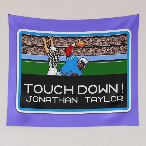 Item preview, Touchdown Jonathan Taylor Indianapolis Colts Superstar Tecmo Bowl Style Large designed and sold by barefootmk.