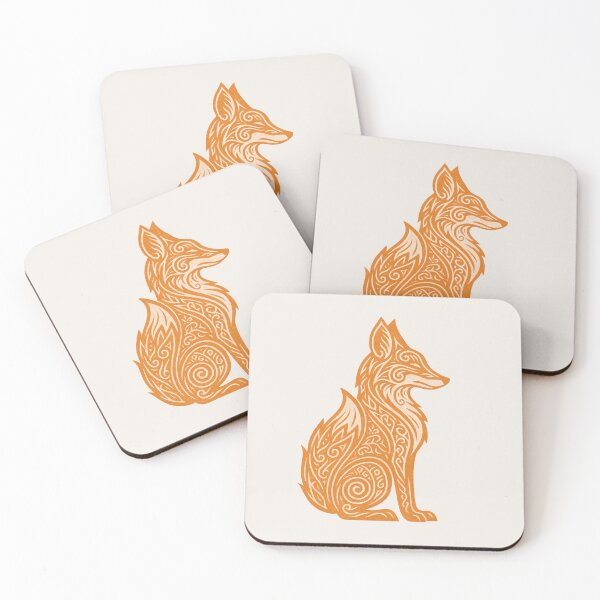 Item preview, Tribal Flame Fox | Mystical Line Art Illustration designed and sold by Ombrya.
