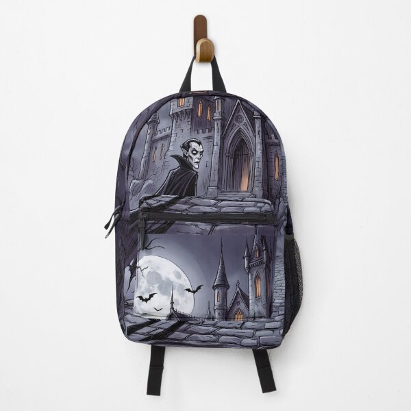 Item preview, Vampire at a Gothic Castle at Twilight illustration gothic vampire art designed and sold by Vintage Designs +.