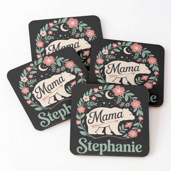 Item preview, Stephanie Name Floral Personalized Mama Bear  designed and sold by NailMolisa.