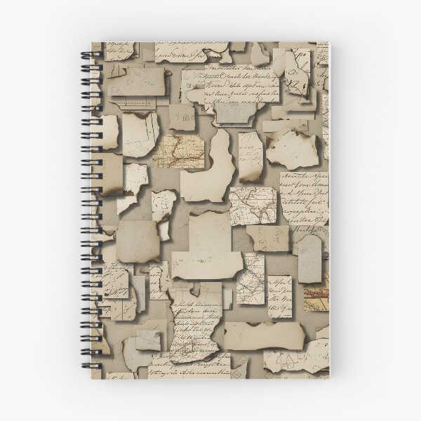 Item preview, Antique Burnt Paper Collage designed and sold by Kaleidoscope Print.