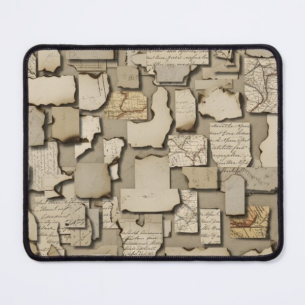 Item preview, Antique Burnt Paper Collage designed and sold by Kaleidoscope Print.
