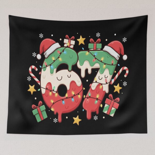 Item preview, Dripping Candy Number 67 Christmas Lights Santa Holiday Graphic designed and sold by DaphoLatara.