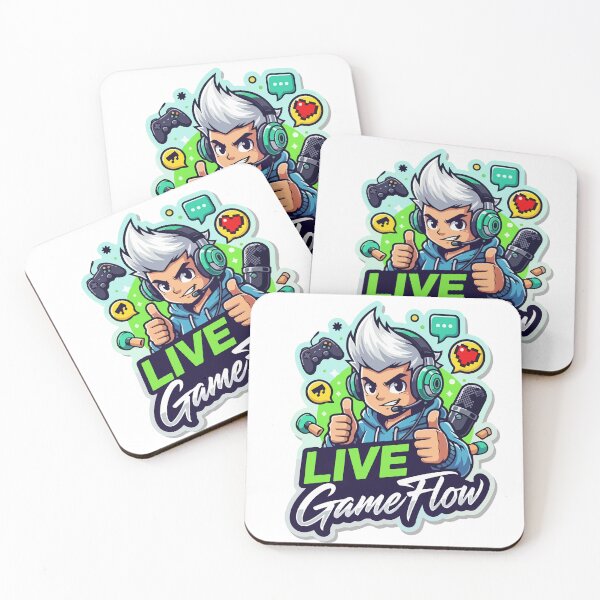 Item preview, Game Flow Live Bold Streaming Status Sticker | Gamer & Creator Live Sign designed and sold by zazodesign.