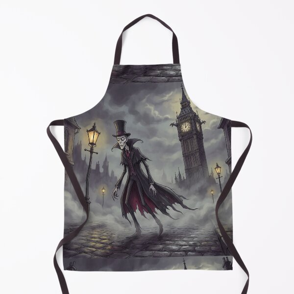 Item preview, A Victorian Vampire in the London Fog illustration gothic vampire art designed and sold by Vintage Designs +.