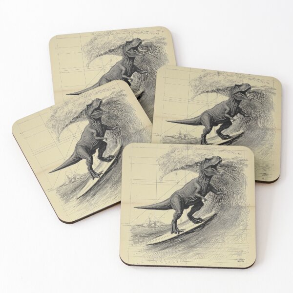 Item preview, T-Rex Riding a Giant Wave designed and sold by lautir.