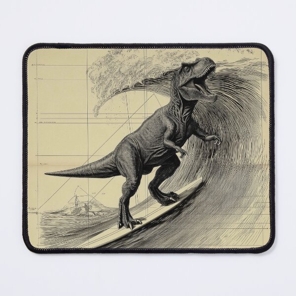Item preview, T-Rex Riding a Giant Wave designed and sold by lautir.