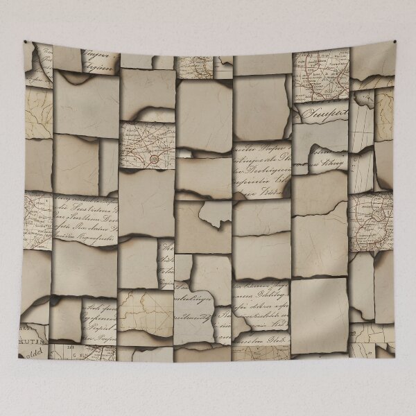 Item preview, Vintage Burnt Paper Stripes designed and sold by Kaleidoscope Print.