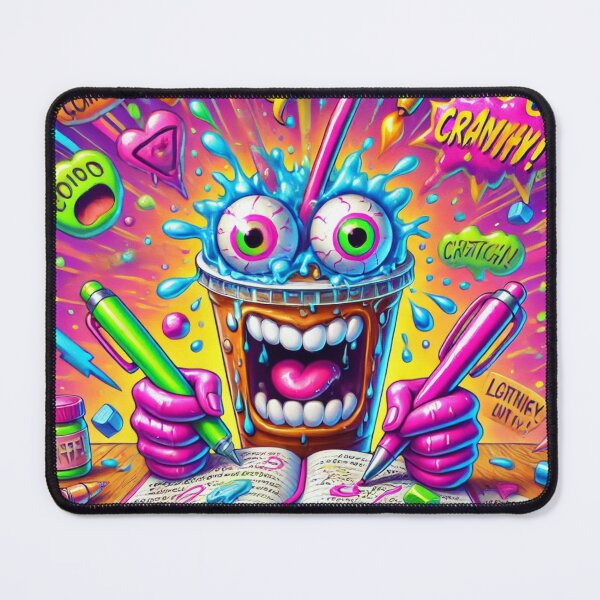 Item preview, Caffeinated Madness – Exploding Brain Coffee Cup Art designed and sold by ComedyInkFactor.