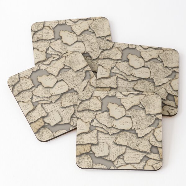 Item preview, Burnt Vintage Map Fragments designed and sold by Kaleidoscope Print.