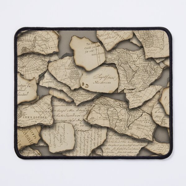 Item preview, Burnt Vintage Map Fragments designed and sold by Kaleidoscope Print.