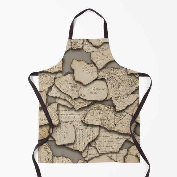 Item preview, Burnt Vintage Map Fragments designed and sold by Kaleidoscope Print.