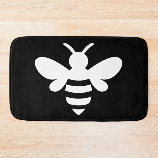 Item preview, White Bee Silhouette - Minimalist Solid White Bee Logo designed and sold by JaneMcCarthyDNA.