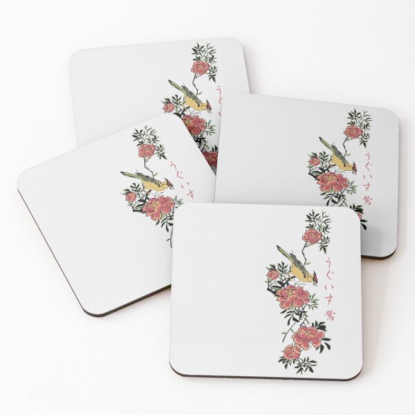 Item preview, Koma Warbler and Pomegranates – Hiroshige Tanzaku-Inspired Art | Timeless Japan – Classic to Contemporary designed and sold by tokomoroJP.