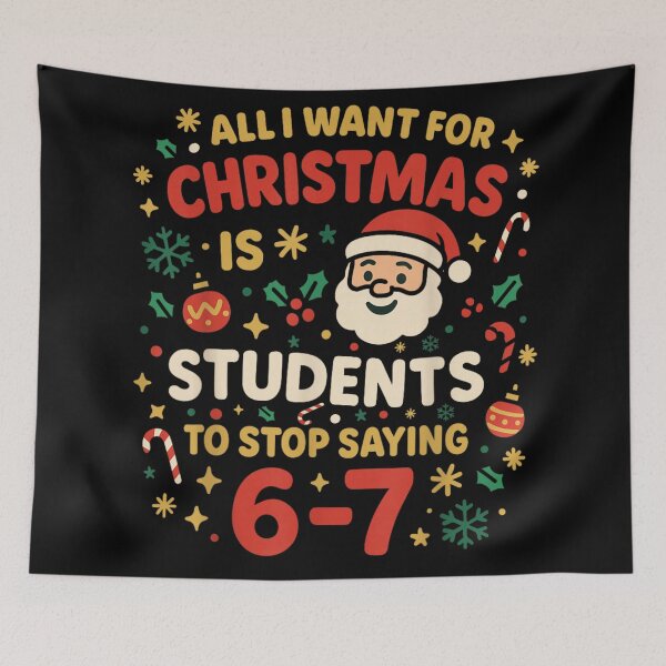Item preview, Teacher Funny Christmas Wish Stop Saying Classroom Holiday Design designed and sold by Suzu Comena.