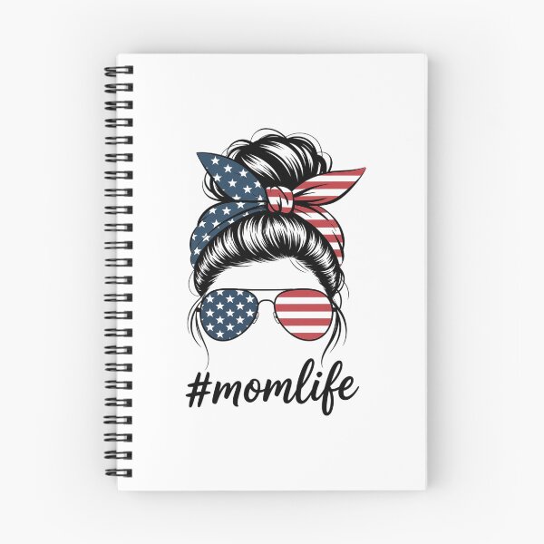 Item preview, Mom Life American Mom Messy Bun 4Th Of July designed and sold by StephenDDArt.