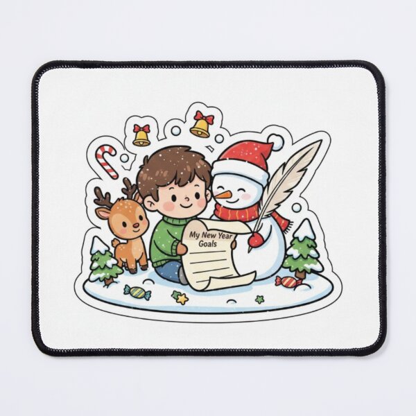 Item preview, Cute Snowman Kids Resolution Sticker for 2025 designed and sold by JahnaviStickers.