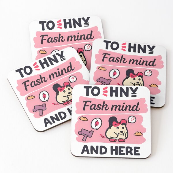 Item preview, Cute Cartoon Dog With Pink Banner Saying Fast Mind And Here In Playful Illustration designed and sold by KanDa-Shop.