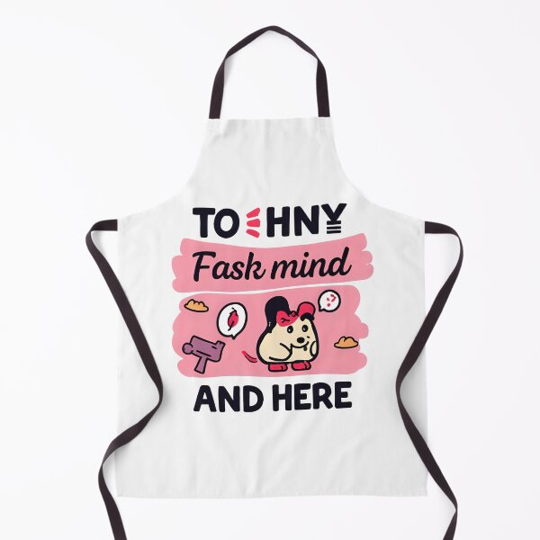 Item preview, Cute Cartoon Dog With Pink Banner Saying Fast Mind And Here In Playful Illustration designed and sold by KanDa-Shop.