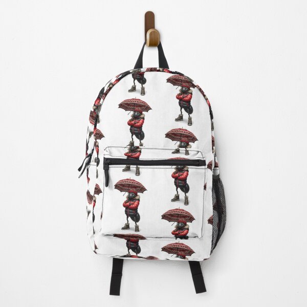 Item preview, Cool Black Ant in Puffer Jacket & Moroccan Pattern Umbrella - Funny Winter Insect Art designed and sold by designwiss.
