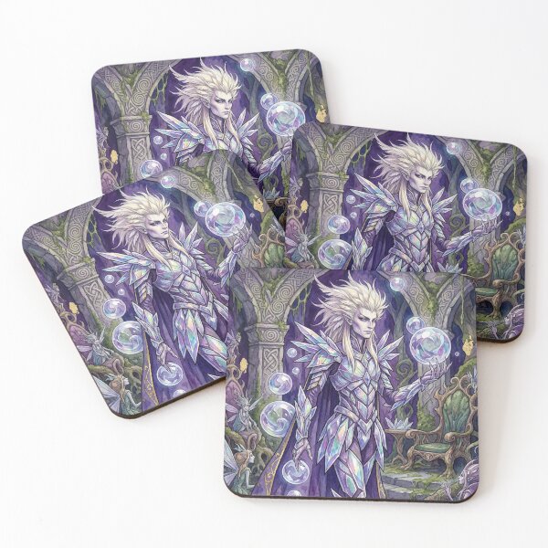 Item preview, Fantasy Elf summoner wizard illustration art designed and sold by Vintage Designs +.