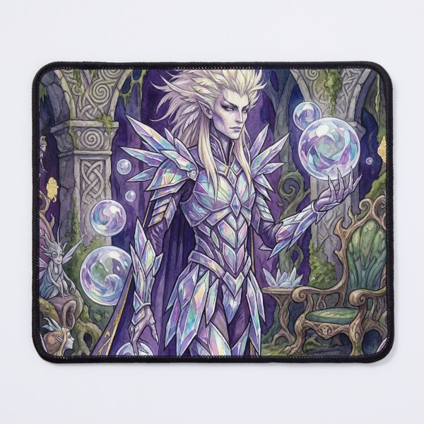 Item preview, Fantasy Elf summoner wizard illustration art designed and sold by Vintage Designs +.