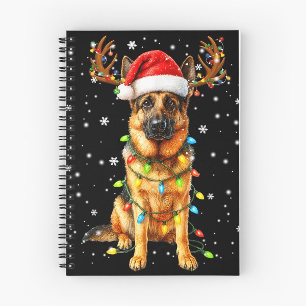 Item preview, German Shepherd Dog Christmas Lights Reindeer Antlers Funny Pet designed and sold by Suzu Comena.