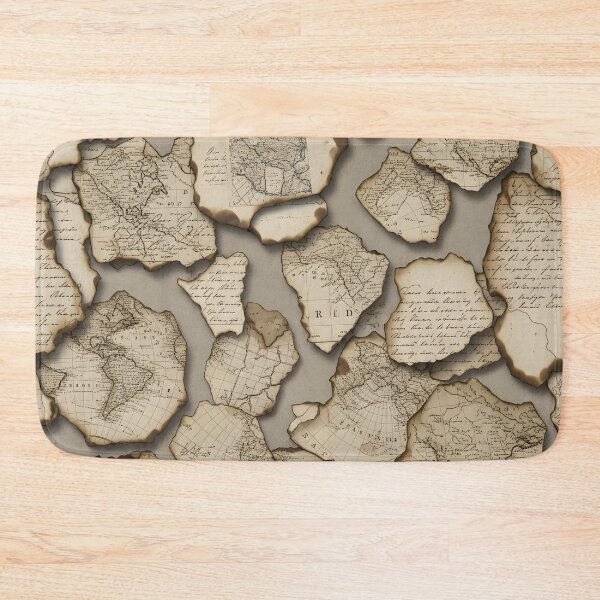 Item preview, Burnt Antique Atlas Pieces designed and sold by Kaleidoscope Print.