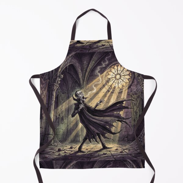 Item preview, Dracula trying to hide from the Sun illustration gothic vampire art designed and sold by Vintage Designs +.