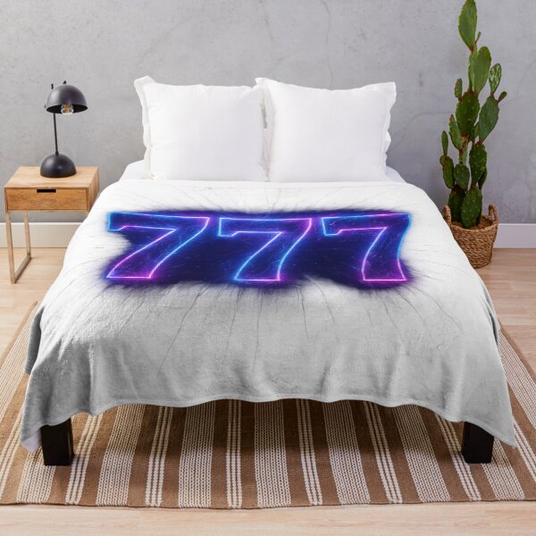 Item preview, Mystic Neon Angel Number 777 Glow designed and sold by HiteshArt111.