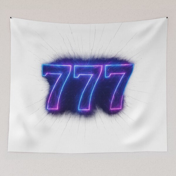 Item preview, Mystic Neon Angel Number 777 Glow designed and sold by HiteshArt111.
