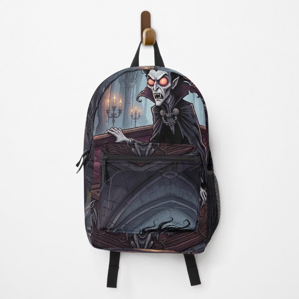 Item preview, Dracula awakens in his dark crypt illustration gothic vampire art designed and sold by Vintage Designs +.