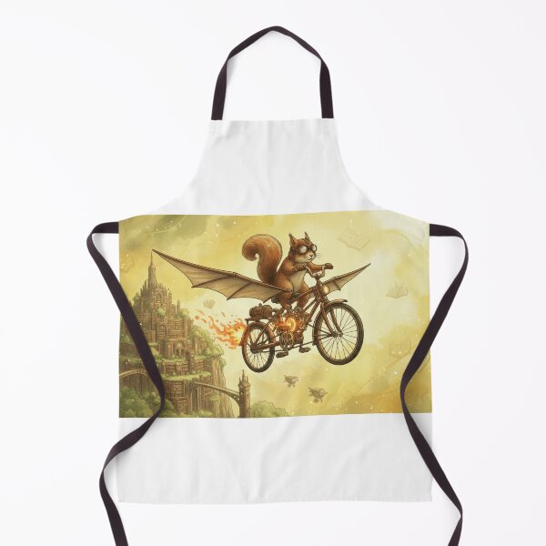 Item preview, Steampunk Squirrel Escape - Whimsical Sky-Bike Adventure Art designed and sold by JaneMcCarthyDNA.