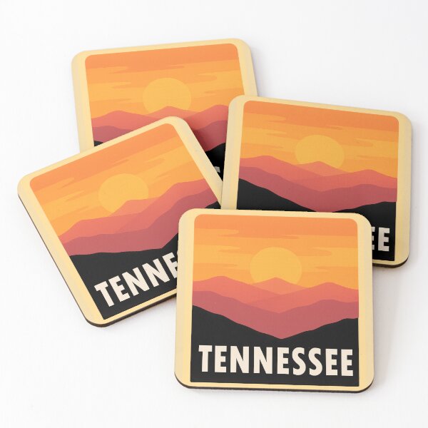 Item preview, Tennessee Sunset Retro Mountains – Minimalist Layered Silhouette Vector Art designed and sold by Globalcitytees.