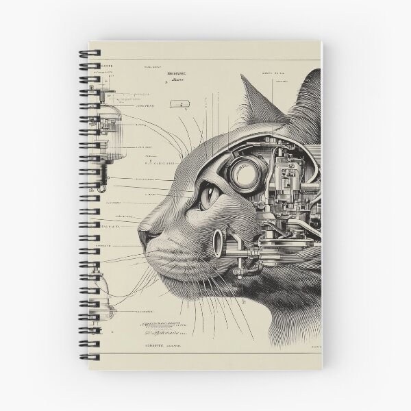 Item preview, Mechanical Cat Anatomy Diagram designed and sold by lautir.