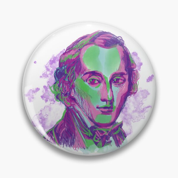 Item preview, Classical Composer Chopin Aurora Portrait Watercolor Illustration  designed and sold by Stable-Camp-Rd.