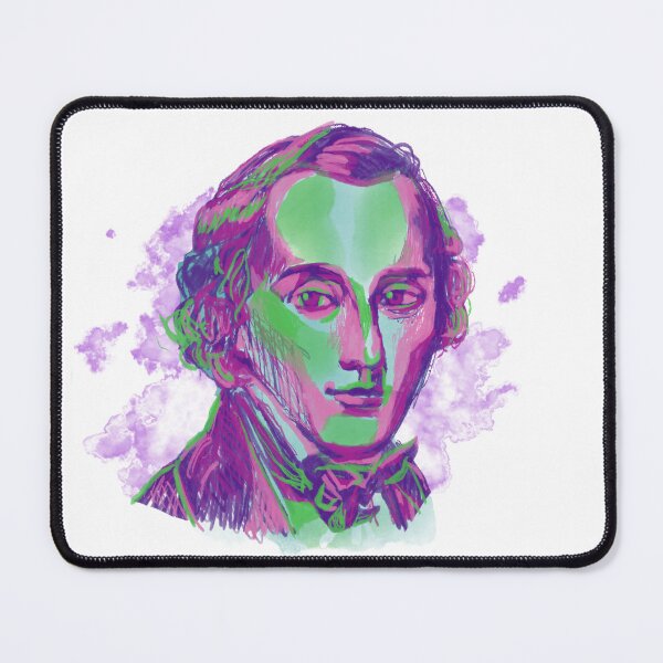 Item preview, Classical Composer Chopin Aurora Portrait Watercolor Illustration designed and sold by Stable-Camp-Rd.
