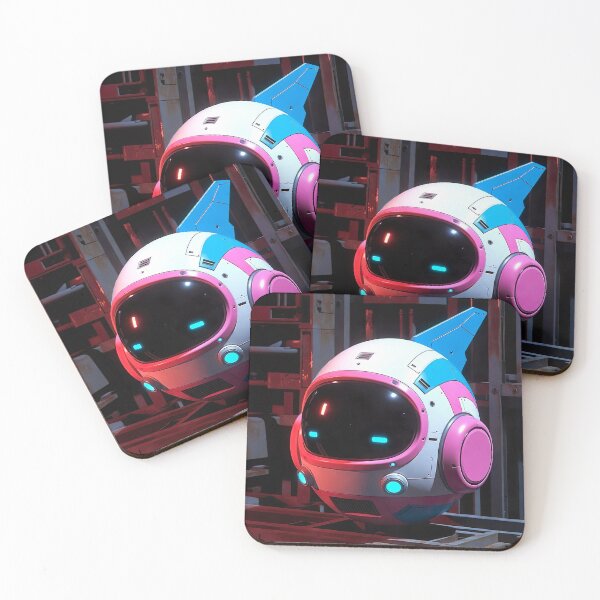 Item preview, Kawaii Cyberpunk Hover Drone – Pastel Neon Baby designed and sold by NordseeSteel.