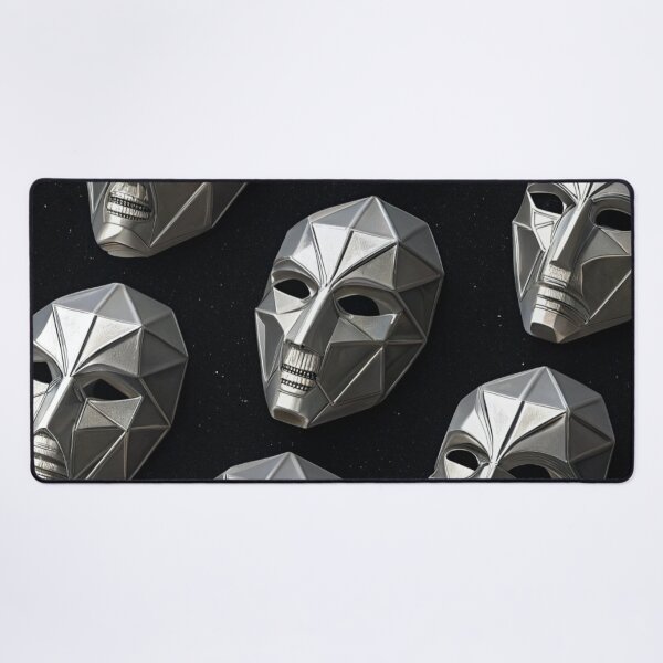 Item preview, Futuristic Geometric Metal Masks Pattern designed and sold by Lucky 777.