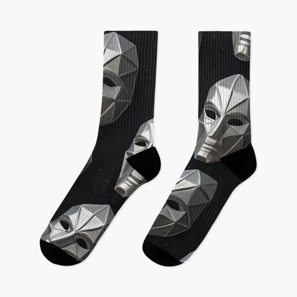 Item preview, Futuristic Geometric Metal Masks Pattern designed and sold by Lucky 777.