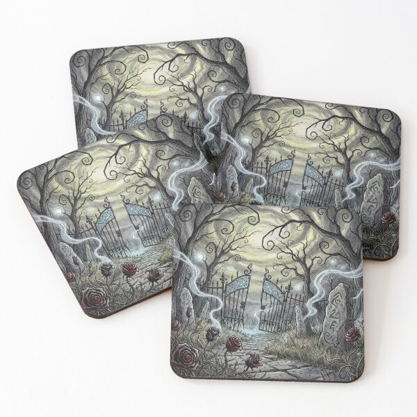 Item preview, Corrupted ancient celtic garden illustration gothic horror art designed and sold by Vintage Designs +.