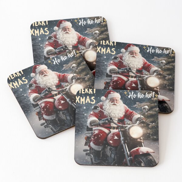 Item preview, Santa on a motorcycle designed and sold by SmahiCreations.