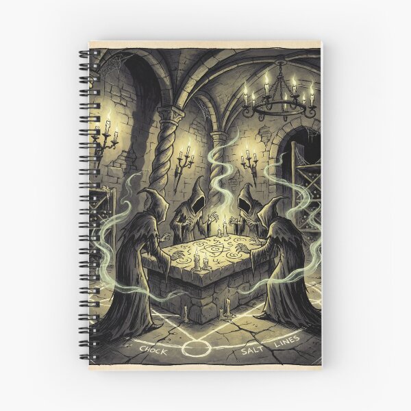 Item preview, Occult Cellar Ritual in druidic celtic castle garden illustration gothic horror art designed and sold by Vintage Designs +.
