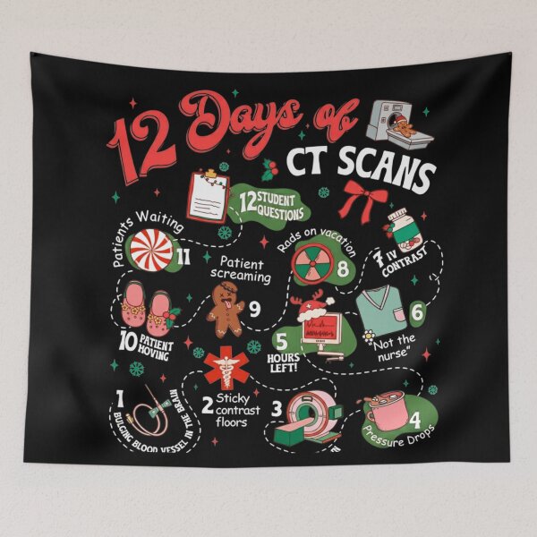 Item preview, Twelve Days Of CT Scans Funny Radiology Medical Professional Gift designed and sold by Chaya Reid.