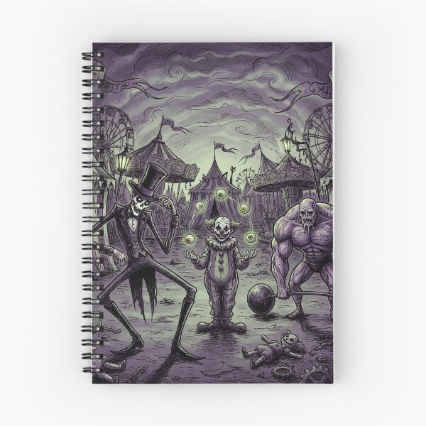 Item preview, Creepy Horror Carnival nightmare illustration art designed and sold by Vintage Designs +.