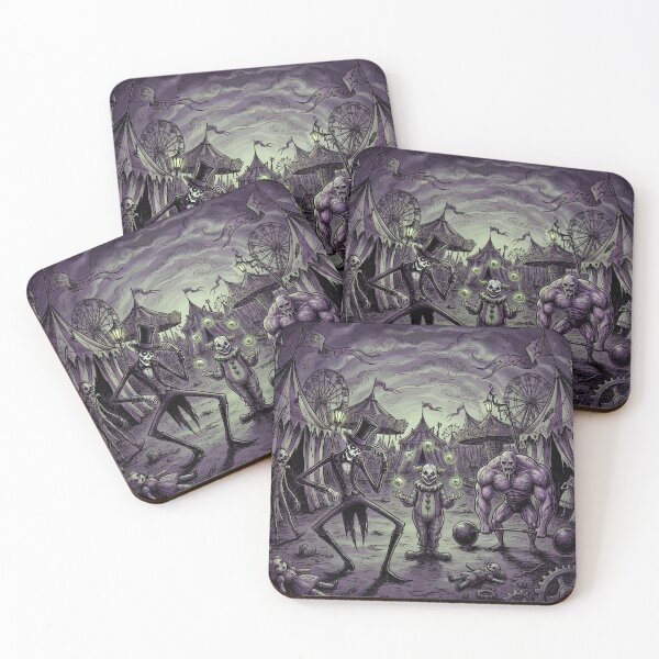 Item preview, Creepy Horror Carnival nightmare illustration art designed and sold by Vintage Designs +.