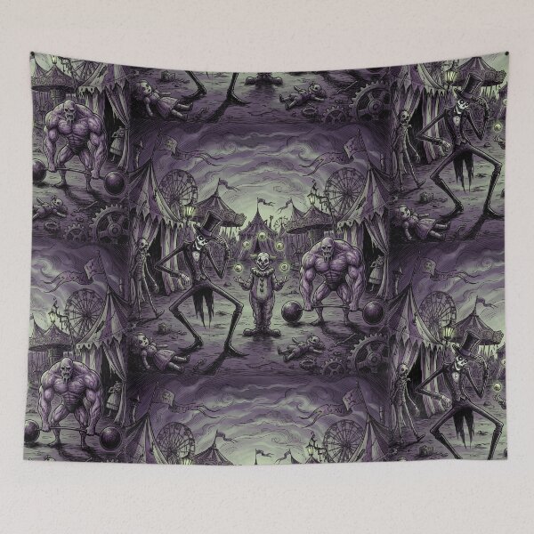 Item preview, Creepy Horror Carnival nightmare illustration art designed and sold by Vintage Designs +.