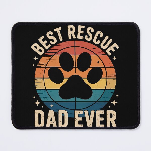 Item preview, Best Rescue Dad Ever - Vintage Mens Dog Cat Lover designed and sold by MyzoToyota.