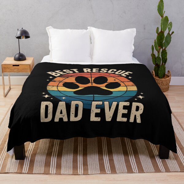 Item preview, Best Rescue Dad Ever - Vintage Mens Dog Cat Lover designed and sold by MyzoToyota.